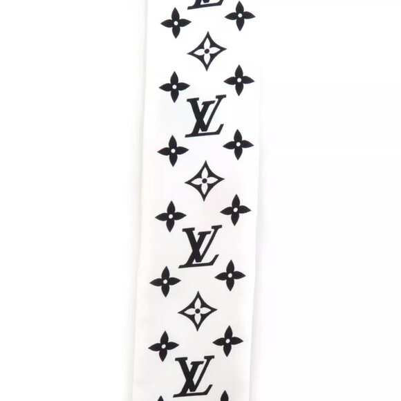 AUTHENTICITY GUARANTEED LOUIS VUITTON LV×YK Bandeau BB Scarf White - Picture 5 of 7